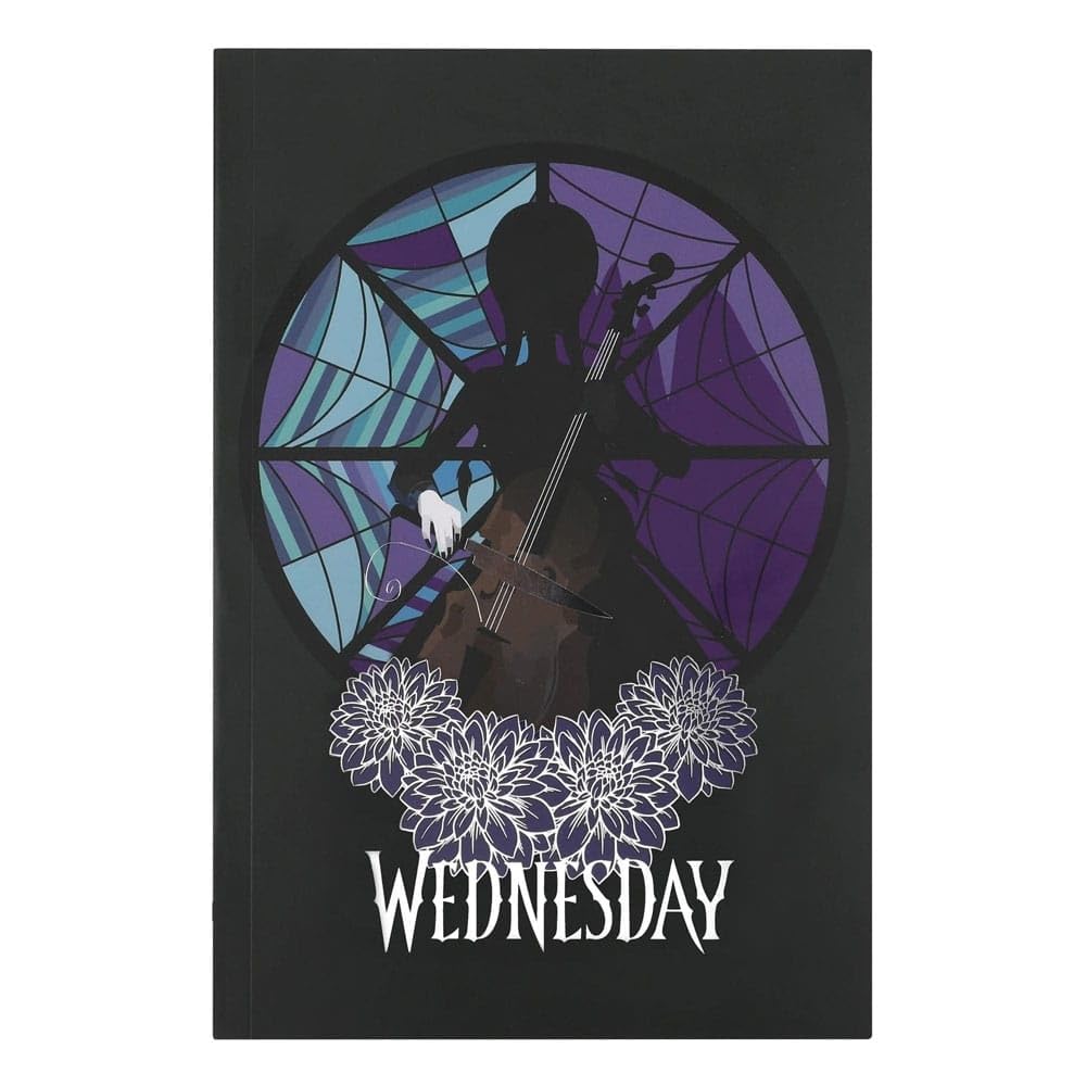 Cinereplicas Wednesday - Wednesday with Cello Notebook - 14.5 * 21 cm - Officially Licensed