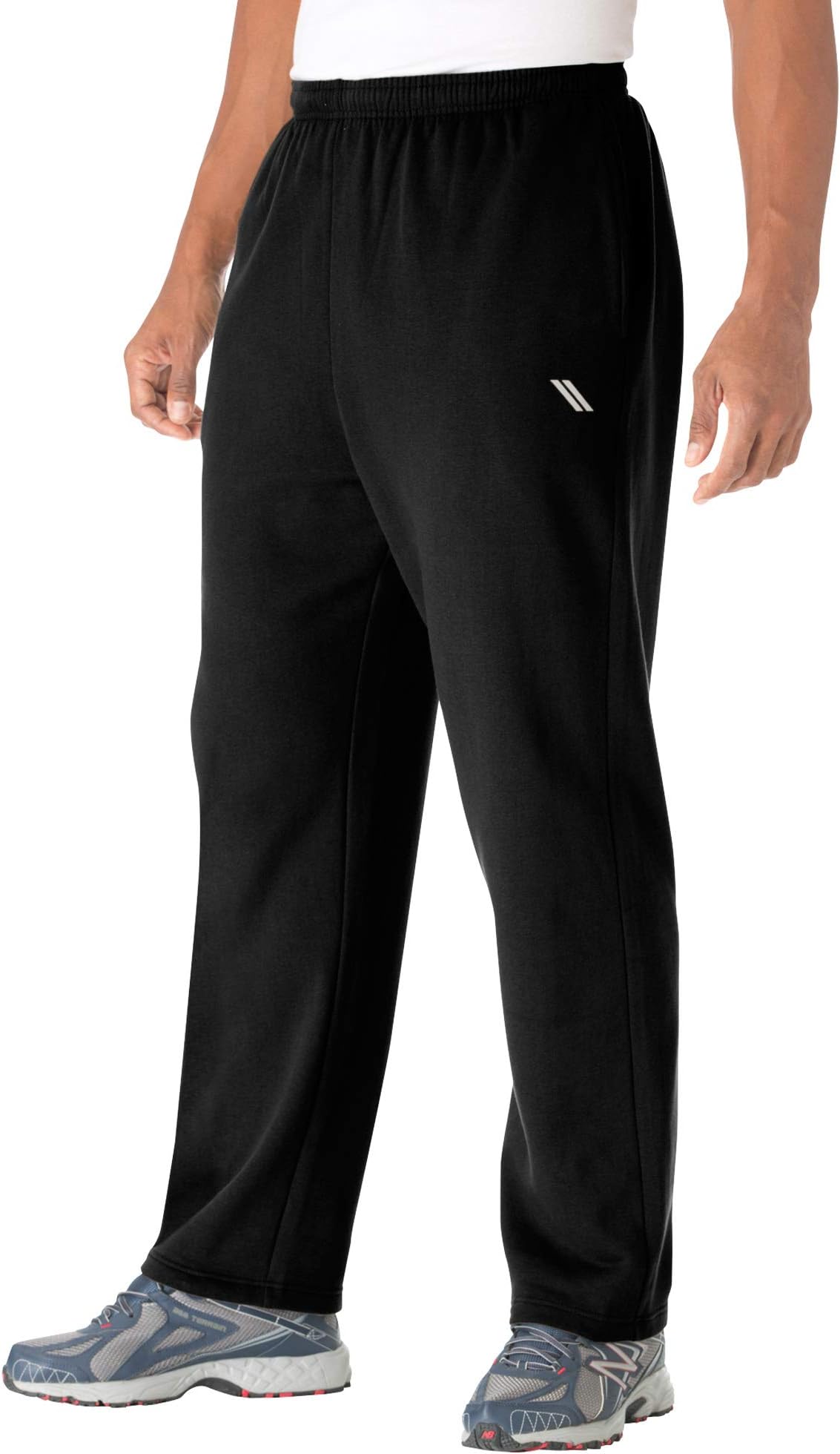 KingSizeMen's Big & Tall Tall Fleece Open Bottom PantsKs Sport