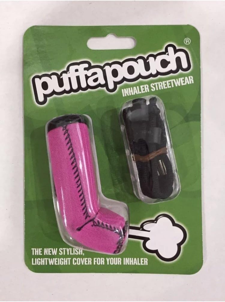 Puffa Pouch Inhaler Case Pink Carry Inhaler Round Cover For Adults Kids