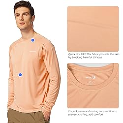 baleaf Men's Sun Protection Shirts UV SPF T-Shirts