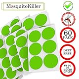 Mosquito Repellent Patch 3cm Resealable 60-COUNT Pack,Non-Toxic, DEET-Free, 24-Hour Protection, Apply to Skin and Clothes, Adult, Kid With Citronella, Peppermint, Lavender, Eucalyptus