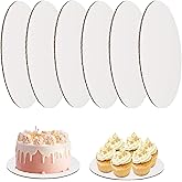 25Pcs Round Cake Boards, 10 Inch White Food-Graded Corrugated Cardboard, Waterproof and Oil-Proof Cake Plates Pizza Plates fo