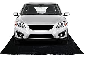 NAIMORUI Garage Floor Mats for Under Cars, Black Garage Mats, Containment Mats - 7'9'' X 16'