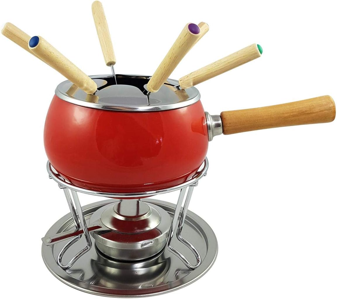 Fondue Set.12 Edelstahl SM.Rote: Amazon.de: Küche &amp; Haushalt