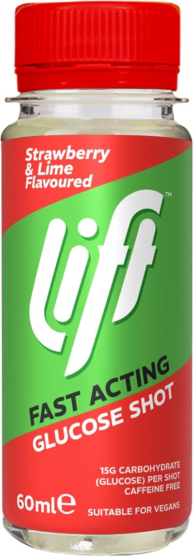 Lift Glucose Energy Shots Strawberry Lime 12 x 60ml on the go