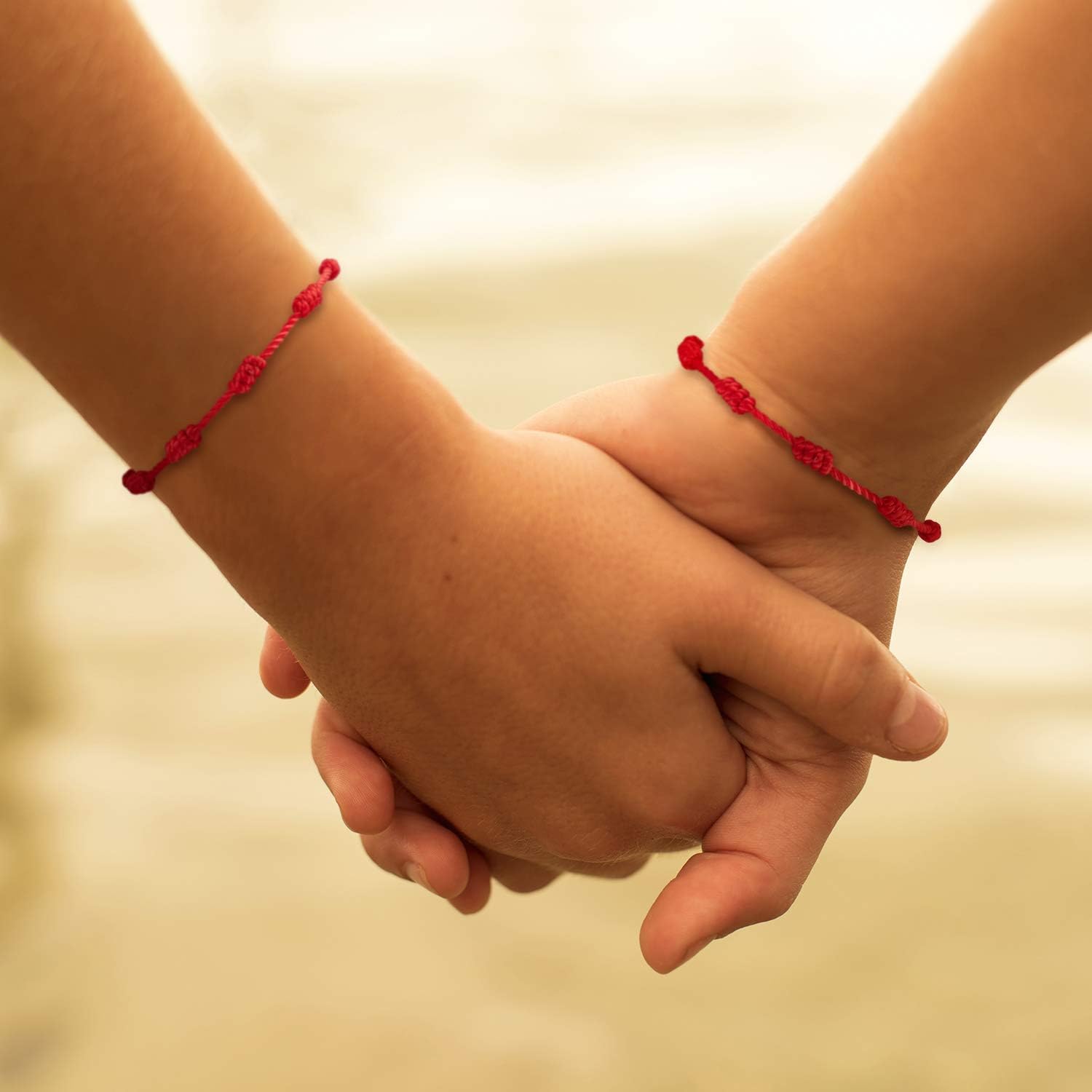 WILLBOND 6 Pieces Red Bracelet Red Cord Bracelet Adjustable Kabbalah Red Knot String Bracelet Amulet for Protection, Evil Eye and Good Luck (7 Knots Style): Jewelry