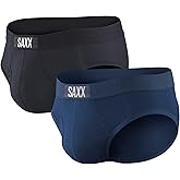SAXX Underwear Co. Men's Underwear with Pouch Ultra Super Soft Brief Fly 2Pk