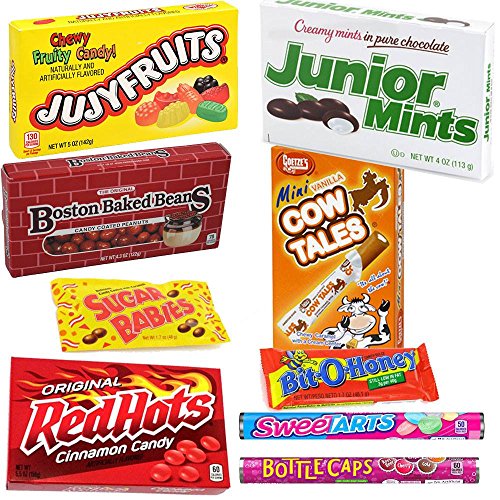 Retro Nostalgic Chocolate and Variety Candy Mix in a Gift Box