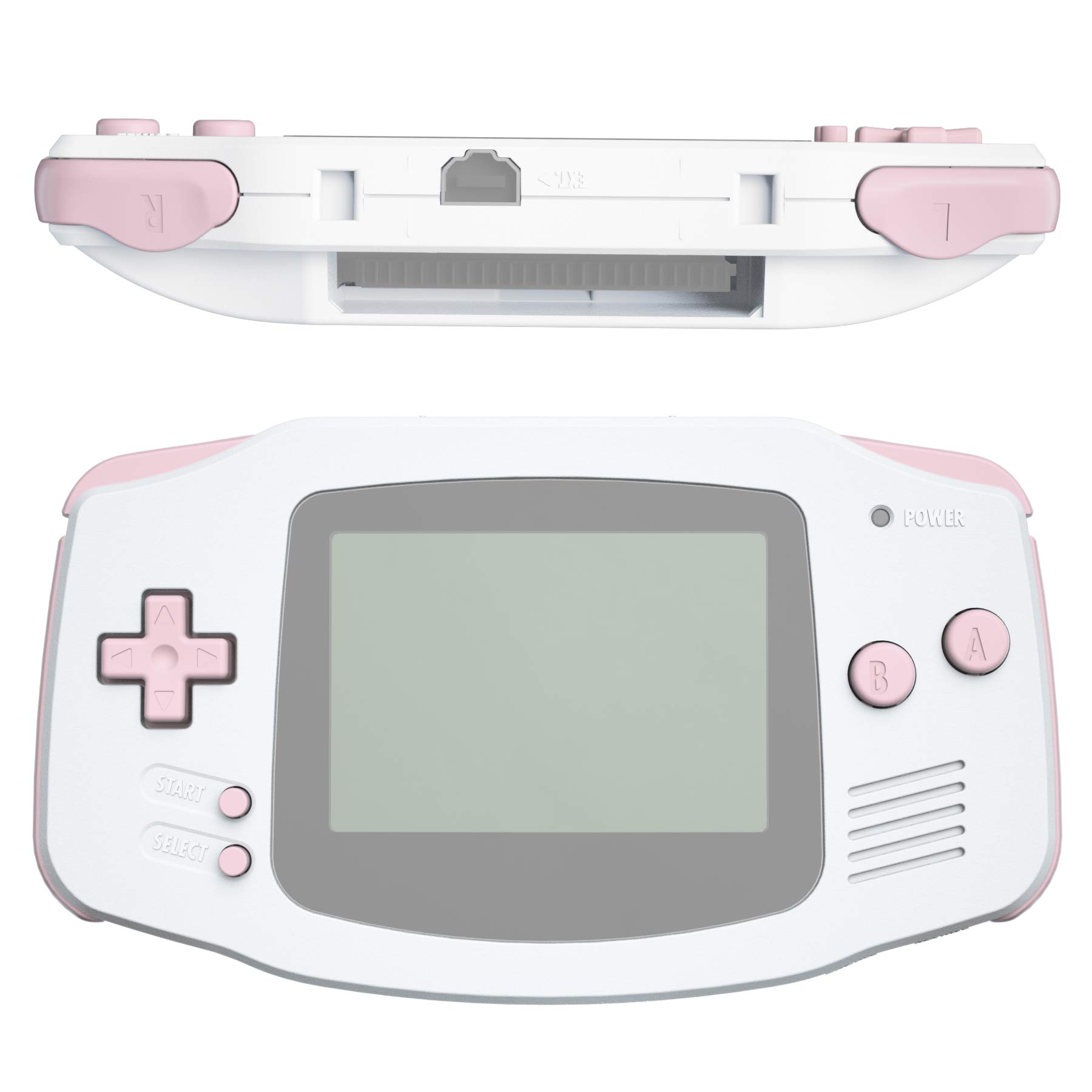 eXtremeRate Cherry Blossoms Pink Replacement Full Set Buttons for Gameboy Advance GBA - Handheld Game Console NOT Included
