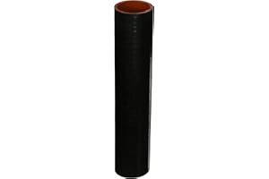 HPS HTST-200-BLK Silicone High Temperature 4-ply Reinforced Tube Coupler Hose, 75 PSI Maximum Pressure, 12" Length, 2" ID, Black