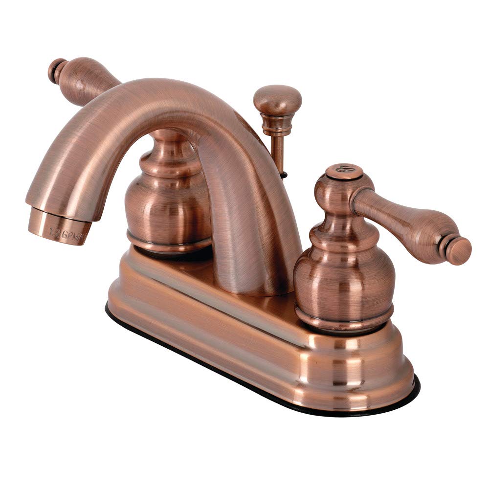 Photo 1 of **MISSING KNOBS/PARTS ONLY**Kingston Brass KB561ALAC Restoration 4-Inch Centerset Bathroom Faucet, Antique Copper Finish, 3-1/2 Inch Spout Reach