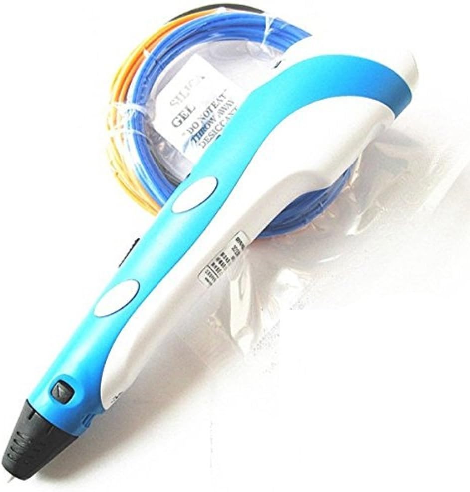7TECH 3D Printing Pen with LCD Screen light Blue Spatula Included