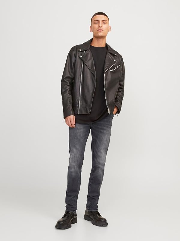 Herren Slim Fit Jeans Glenn Skinny Tapered JJI Glenn ORIGINAL AM, Farben:Schwarz, Größe Jeans:29W / 30L