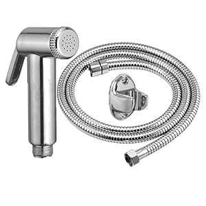 Jaq Jet Health Faucet With 1.5 Meter S.S Tube And Wall Hook,Taflon,Screw (Pack of 1)