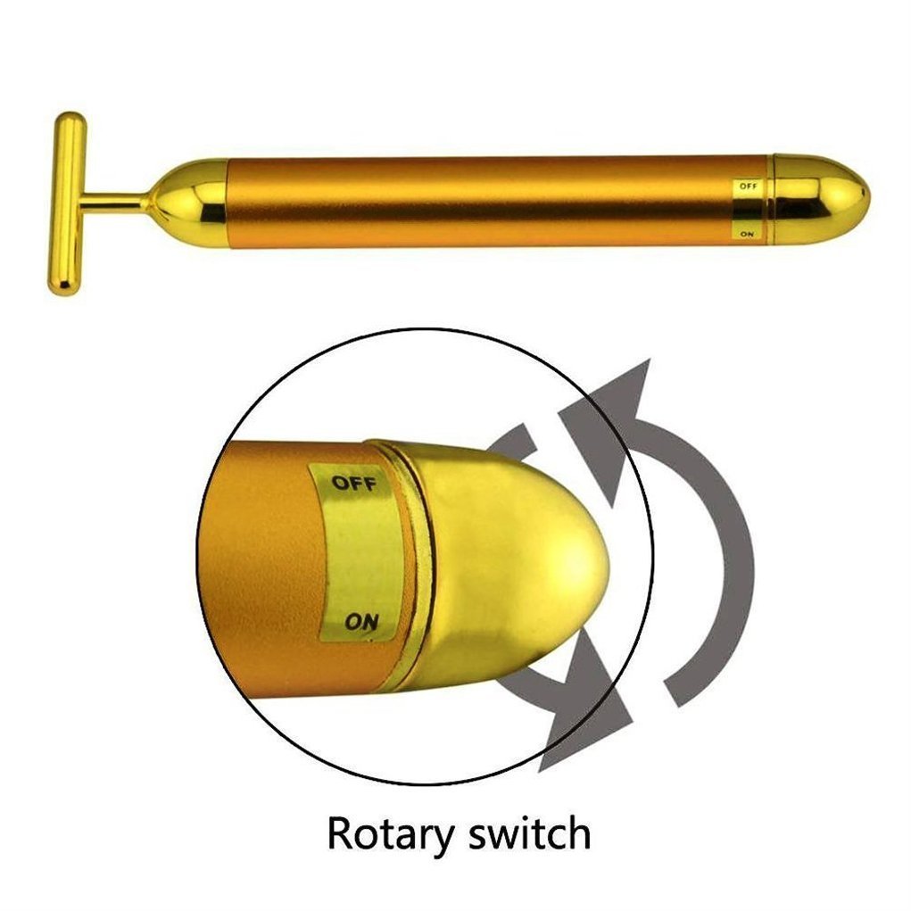 Careshine 24K Gold Beauty Bar Facial Roller Skin Care Beauty Bar Massager Micro Vibration Face Lift Massager Anti-aging