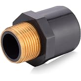 PVC Schedule 80 Male Thread Adapter, 3/4", Copper Thread, Gray