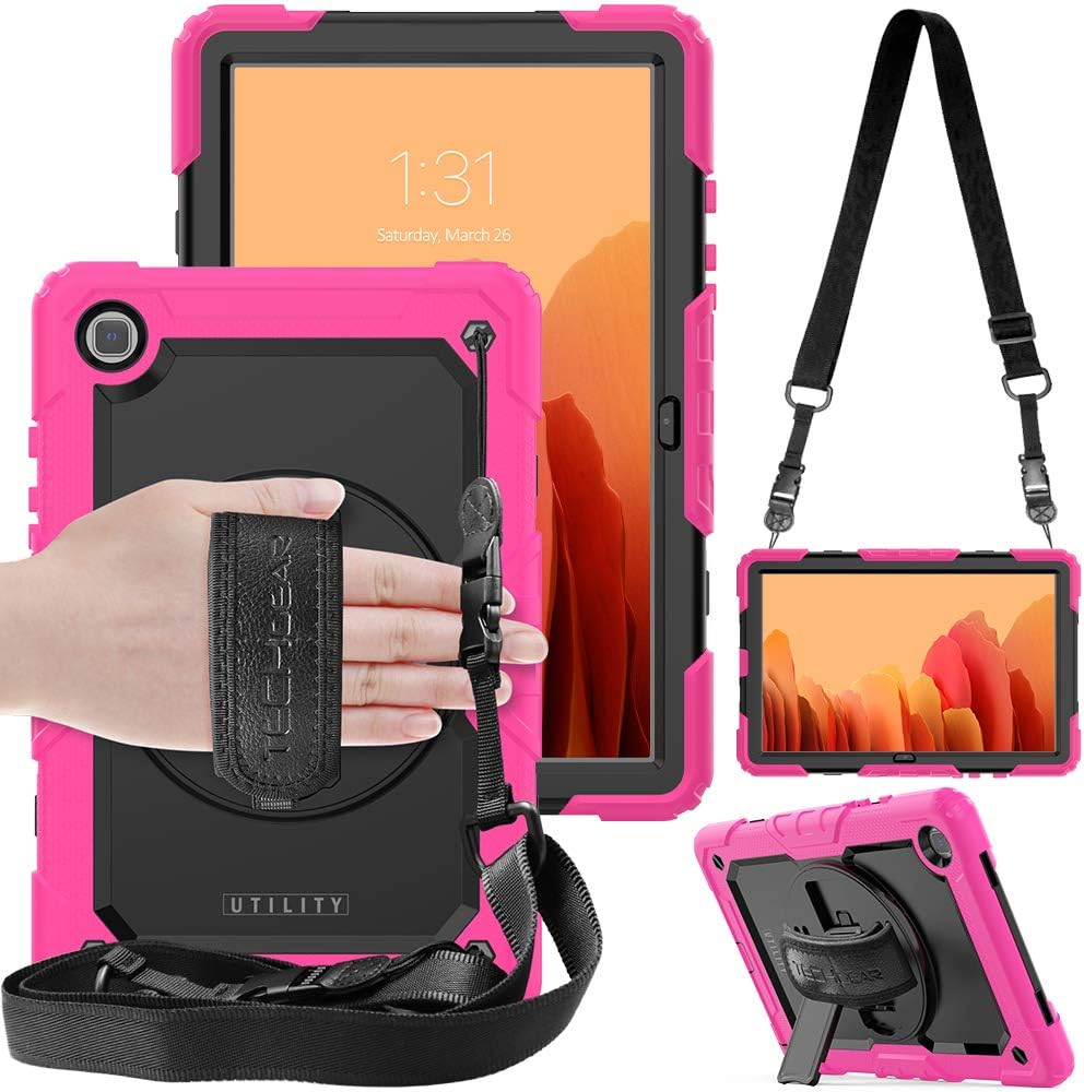TECHGEAR UTILITY Case fits Samsung Galaxy Tab A7 10.4" (SM-T500 / T503 / T505 / T509) Tough Rugged HEAVY DUTY Armour Shockproof Impact Case with 360 Rotating Stand