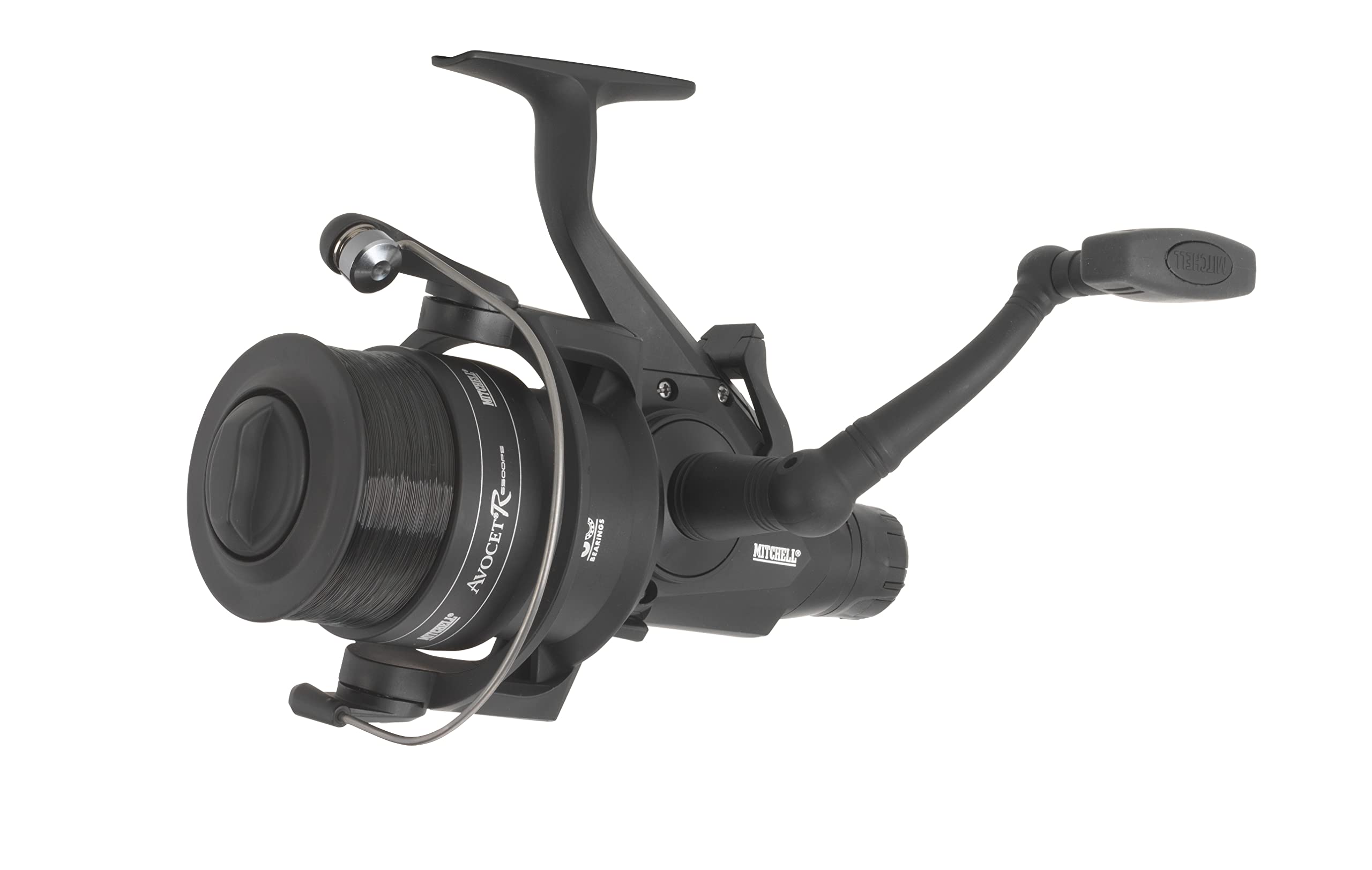 Mitchell Avocet Black Edition Carp Fishing Reel | Specimen Freshwater Coarse Fishing Spinning Reel | for River & Lake Fishing | Pre-Spooled with Line | 5.1:1 Gear Ratio | 6500