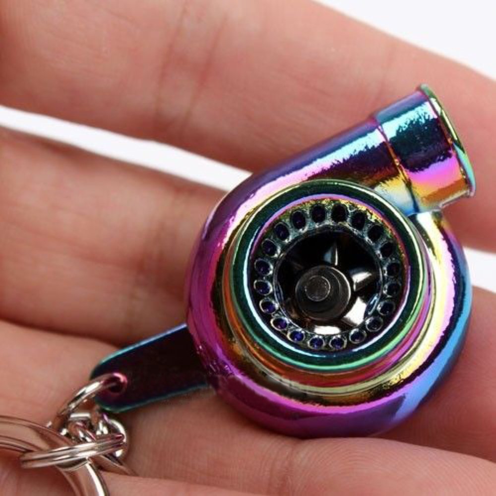 HJJ® HAMIST Spinning Turbo Keychain Keyring Turbocharger Turbine Key