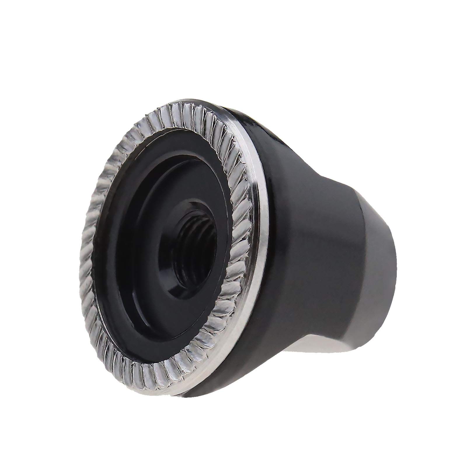 EMSea 1x M5 Bicycle Quick Release Lever Nut Cap Aluminum Alloy for Bike Wheel Hub Axle Non-slip Black Cycling Components for Mountain Bike