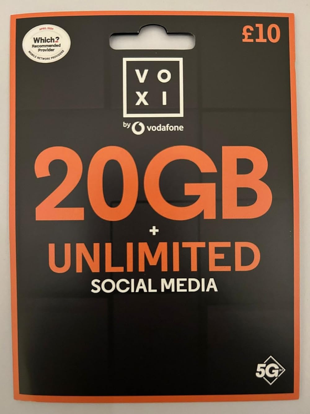 Vodafone VOXI SIM Card Endless Social Data Calls Texts EU Roaming