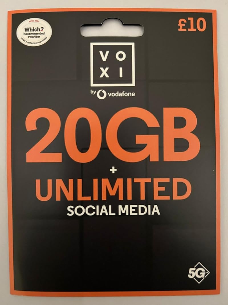 Vodafone VOXI SIM Card Endless Social Data Calls Texts EU Roaming