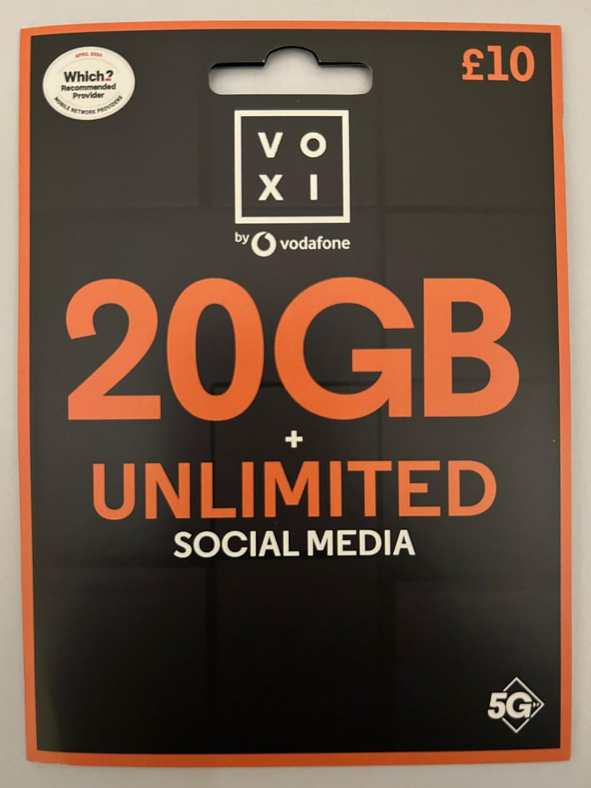 Vodafone VOXI SIM Card with Endless Social Media, Calls, Texts and Roaming