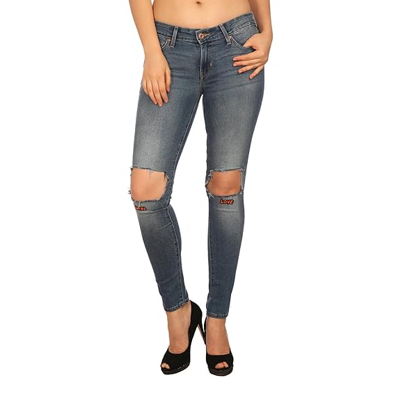 girls knee ripped jeans