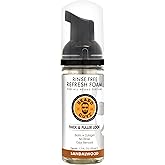 Beard Guyz Rinse‑Free Refresh Foam &ndash; Waterless Beard Cleanser &amp; Refresher &ndash; No‑Rinse Beard Wash Foam with Biotin &amp; Collagen &ndash; Portable Beard Freshener (1.7 oz)