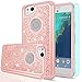 LeYi Pixel 2 Case, Google Pixel 2 Case, Glitter Case with HD Screen Protector,Cute Girls Women Silicon Shockproof Cell Phone Accessories Protective Cover Case for Google Pixel2 TP Rose Rold