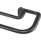 Umbra Twilight Double Curtain Rod Set – Wrap Around Design Ideal for Blackout or Room Darkening Panels, 66 to 144 Inches, Bla