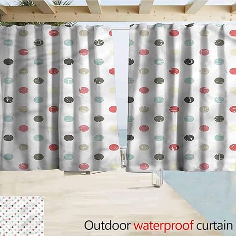 Amazon Com Rod Pocket Top Blackout Curtains Drapes Polka Dots