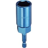 HARFINGTON 17mm Nut Driver Drill Bit with 1/4" Quick Change Hex Shank | CR-V Steel Power Screw Drill Bits Socket Wrench Tools for Power Drills Impact Drivers, Blue