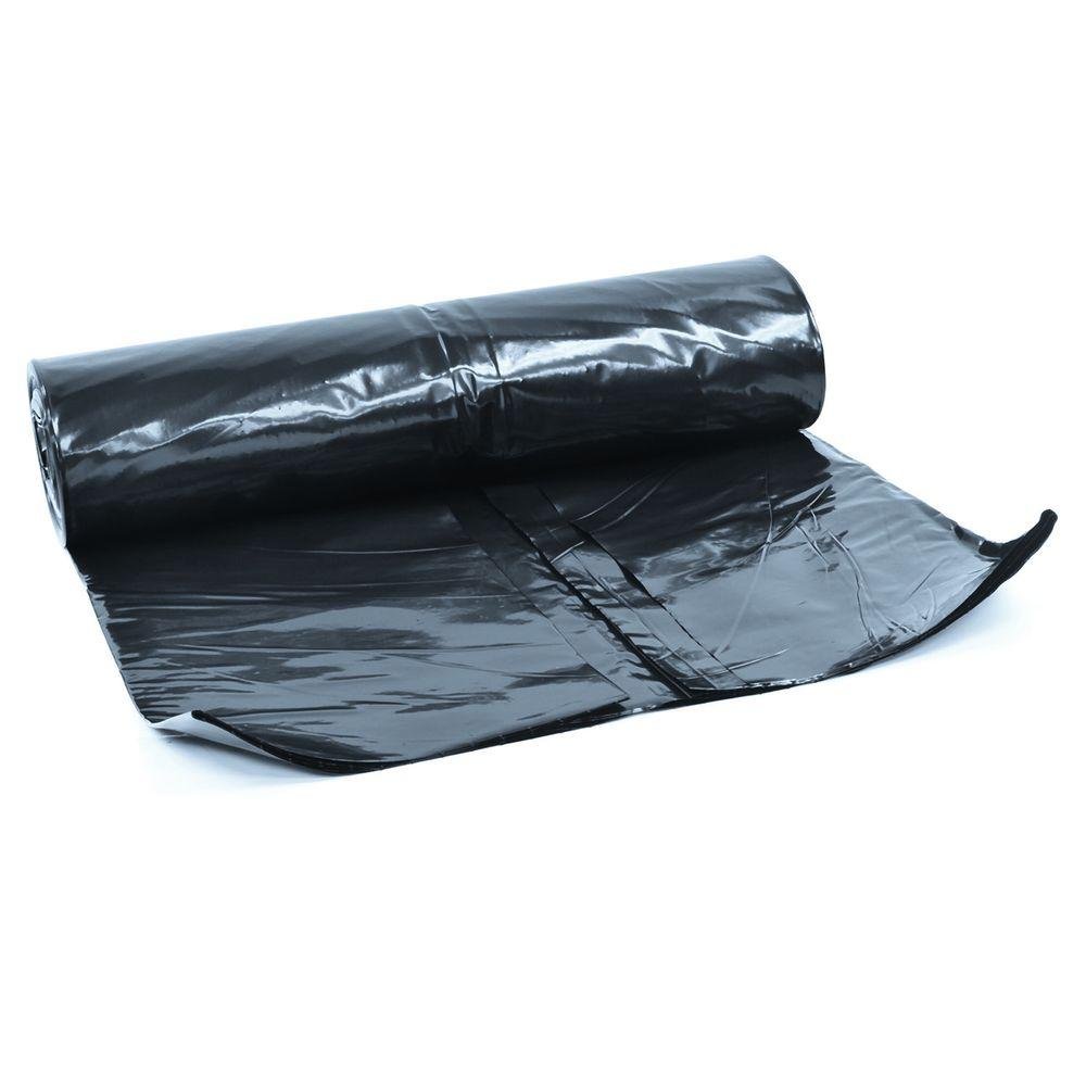 QVS Shop 2M X 9M Extra Thick Black Heavy Duty Polythene Sheeting 250Mu