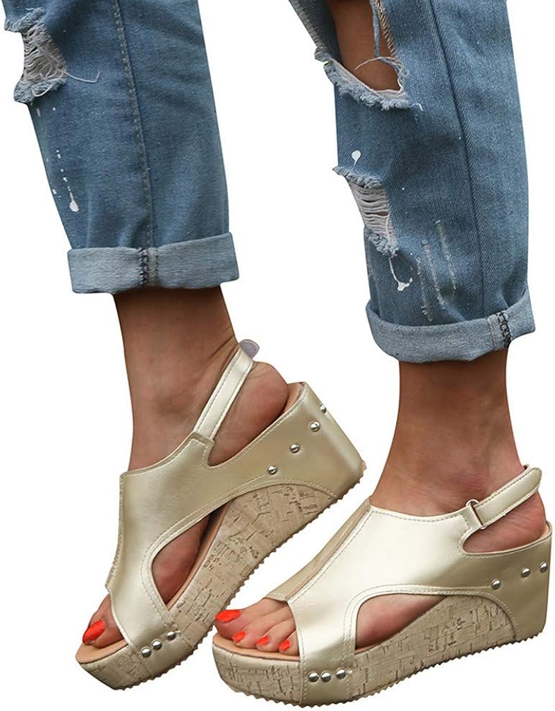 Accessories Women Platform Wedges Sandals Espadrille Summer Cutout Open Toe Ankle Strap Beach  ankle strap platform espadrille