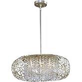 Maxim Arabesque-Nine Light Pendant in Crystal style-24 Inches Wide by 12 inches high-Golden Silver Finish-Beveled Crystal Gla