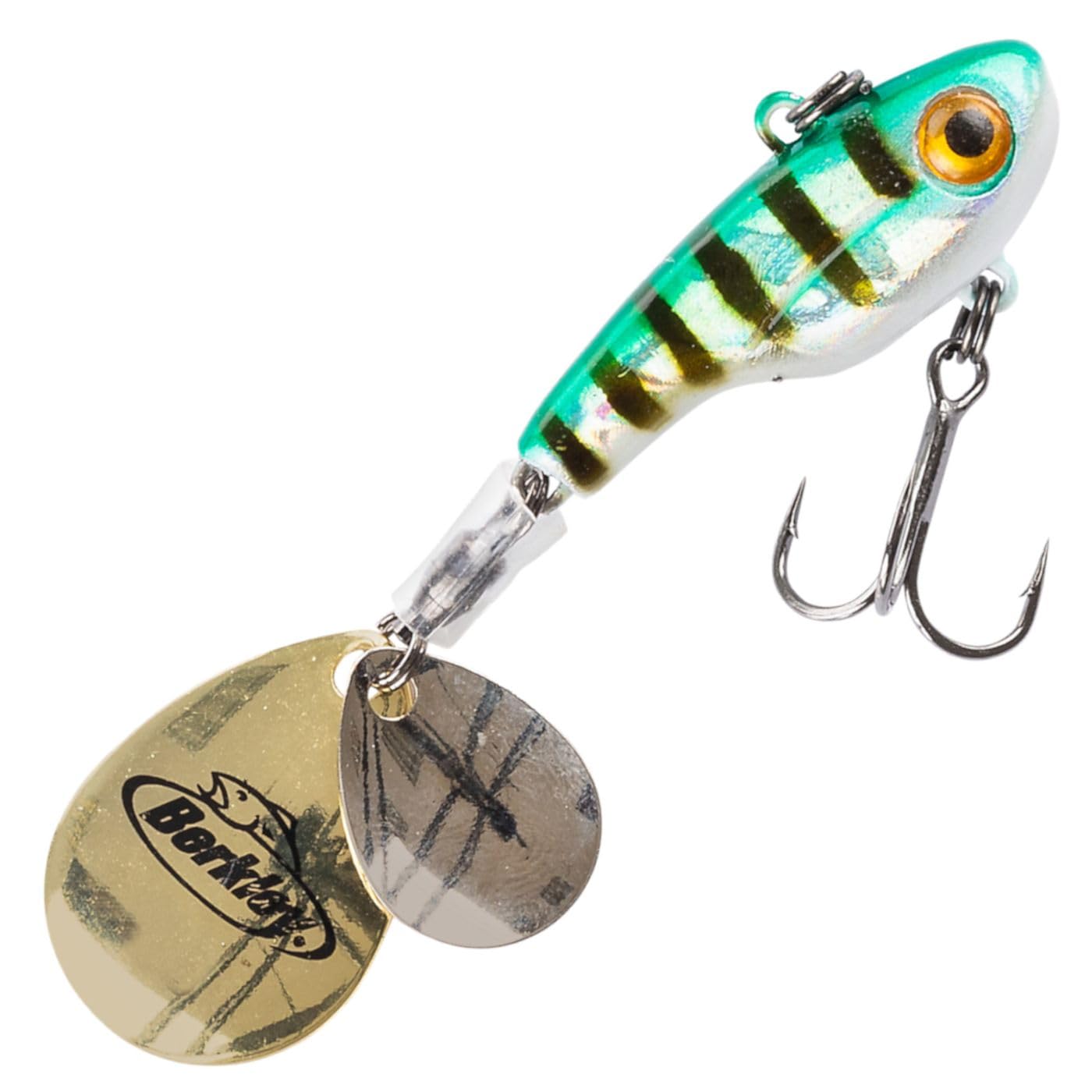 Berkley Pulse Spintail, Jig Lure with Spinner Blade & Berkley Fusion Treble Hook - Long Casting Hard Bait for Perch, Trout, Pike, Unisex, Holo Perch, 9g | 60mm