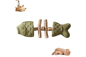 2026 New Creative Fish Bone Cat Toy,Purrident - Fix Your Cat’s Dental Health,Cat Chew Toys,Wooden Catnip Teeth Cleaning Stick