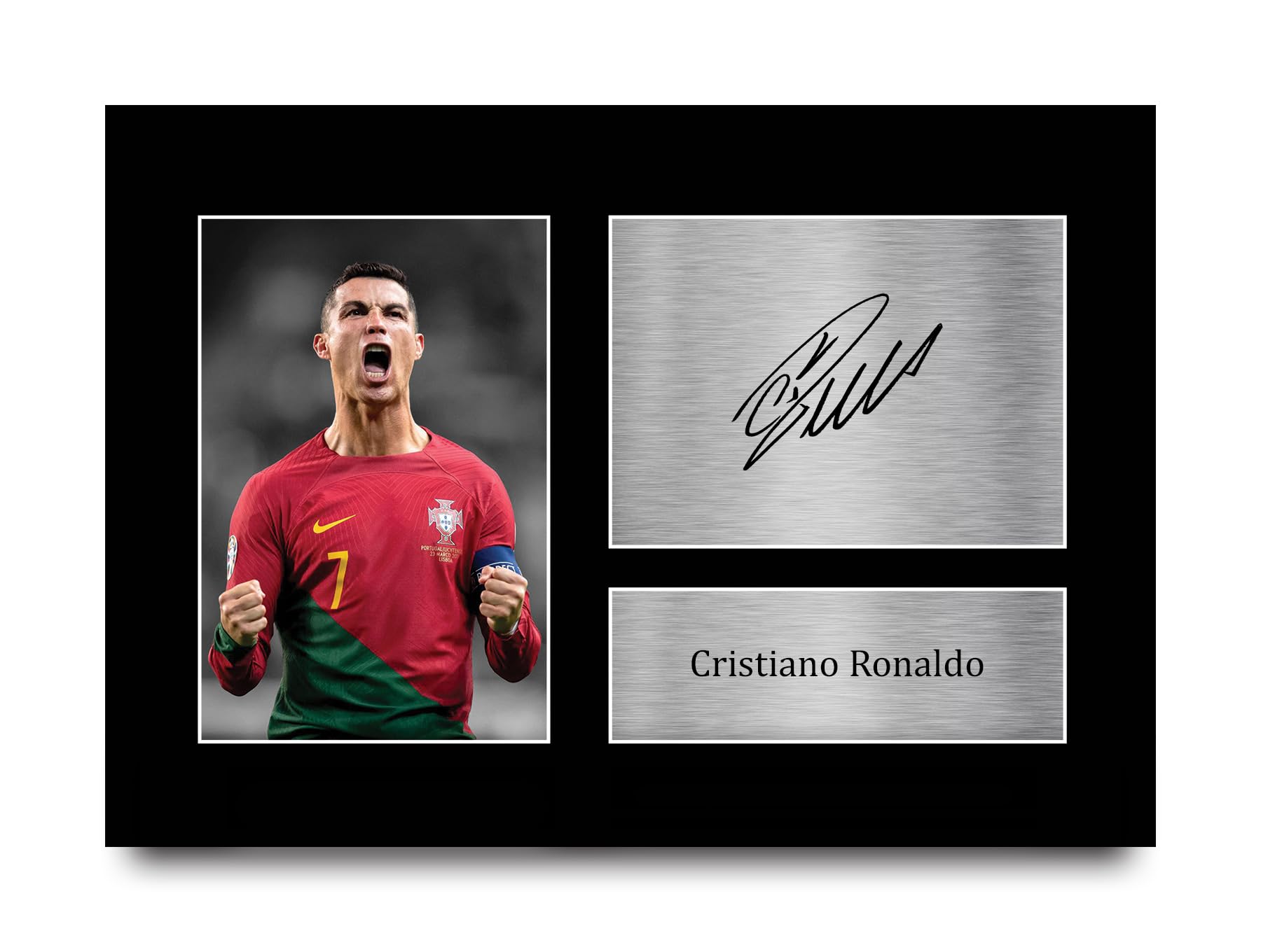 HWC Trading Cristiano Ronaldo Portugal Gifts Printed Signed Autograph Picture for Football Fans and Supporters - A4