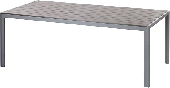 Amazon.de: Gartentisch Polywood Aluminium Grau 200x100 cm Alu Tisch