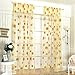Fenta Door Window Sheer Sunflower Floral Drape Panel Balcony Curtain Scarfs Valances