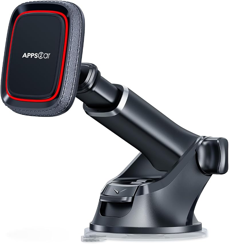 APPS2Car Magnetic Phone Mount Universal Dashboard Windscreen Suction Cup Holder