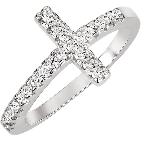 Anillo De Plata De Ley 925 Con Grabado De Faith Hope Love Con Circonita Cúbica Y