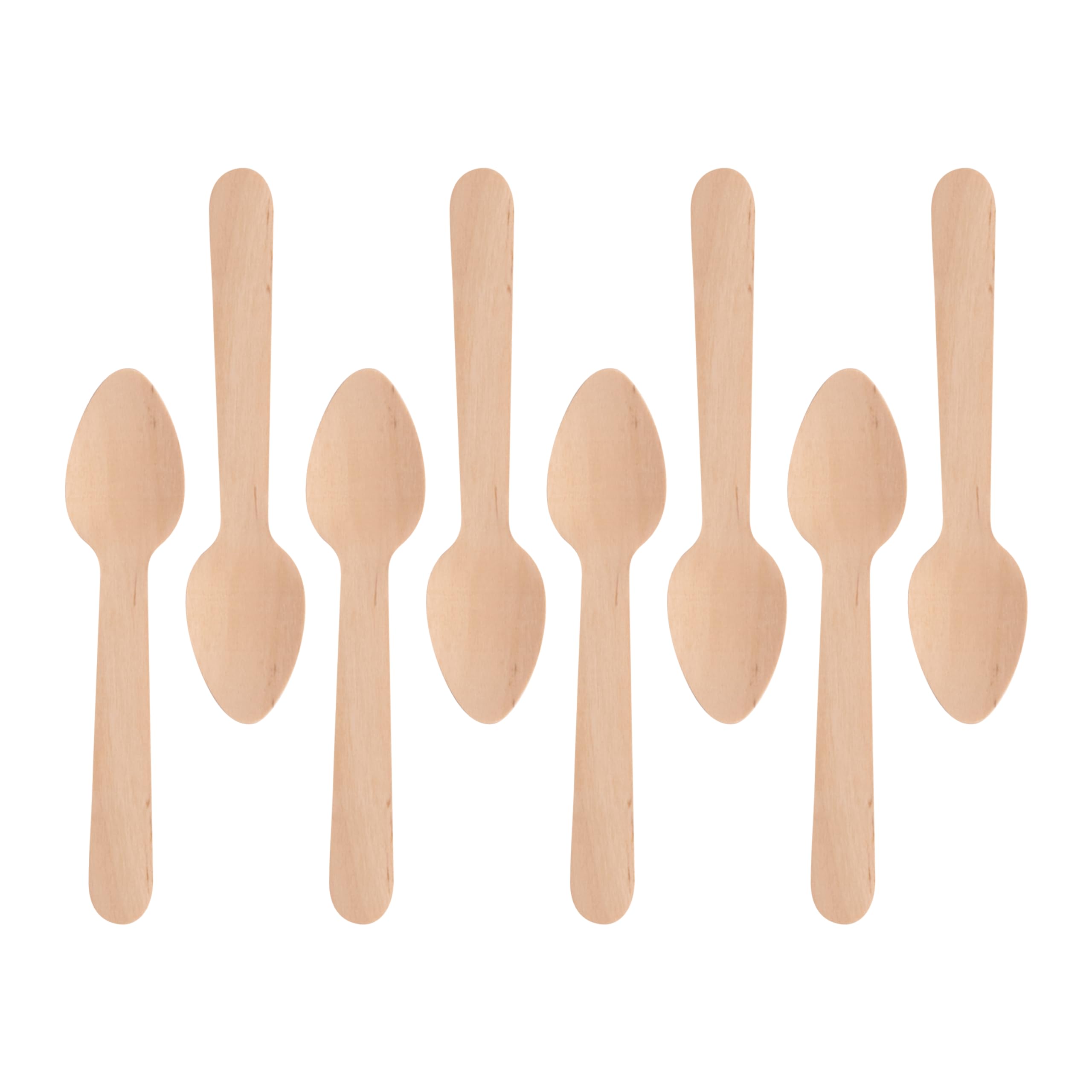 GoCoPack Wooden Cutlery: Pack of 300 Disposable Wooden 11cm Tea Spoons - Eco Friendly 100% Compostable and Biodegradable