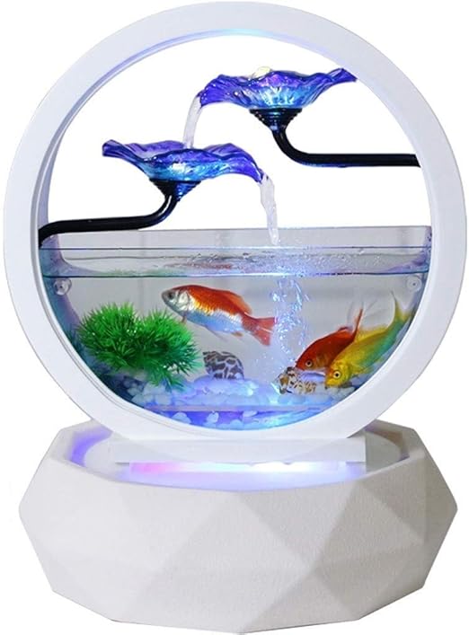 small round fish tank