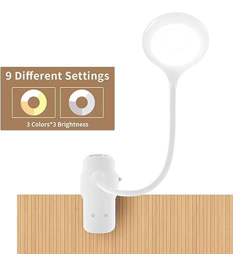 rechargeable clip on reading light