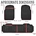 U.A.A. Inc Heavy Duty Solid Rubber Floor Mats for Car SUV Van Truck (Black)