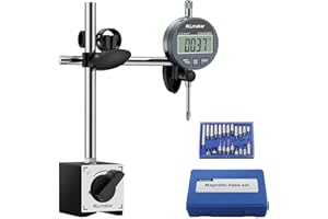 ALLmeter Digital Dial Indicator with Magnetic Base with Storage Case,0-1 Inch/25.4 mm 0.01 mm (0.0005") Inch/Metric Conversio