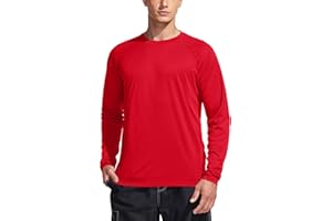 TSLA Men's Rashguard Swim Shirts, UPF 50+ Loose-Fit Long Sleeve Shirts, Cool Running Workout SPF/UV Sun Shirts