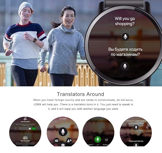 clepsydra lemx 4g android 7.1 with 8mp camera gps smart watch